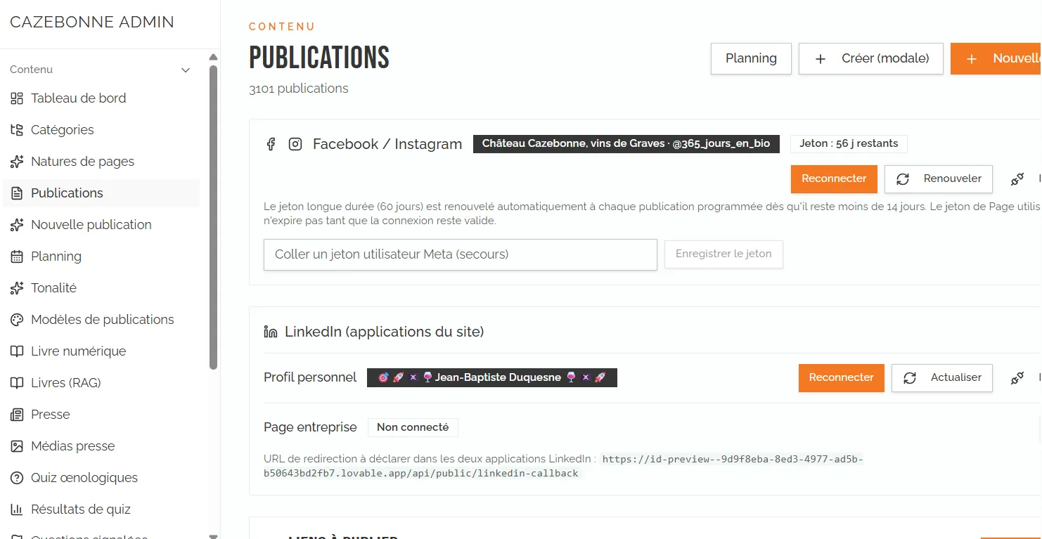 Social Studio — templates graphiques, publication mobile et réemploi SEO — Programmation des publications