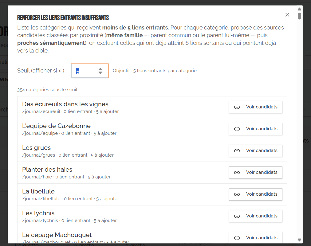 Un maillage interne intelligent (ce que ne fait aucun CMS standard)